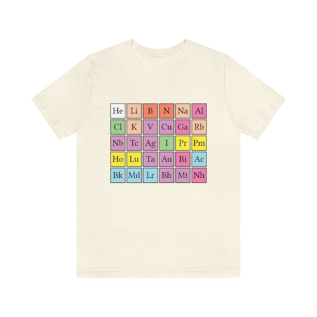 Prime Number Chemical Elements T-Shirt, by Aardvark Dreams