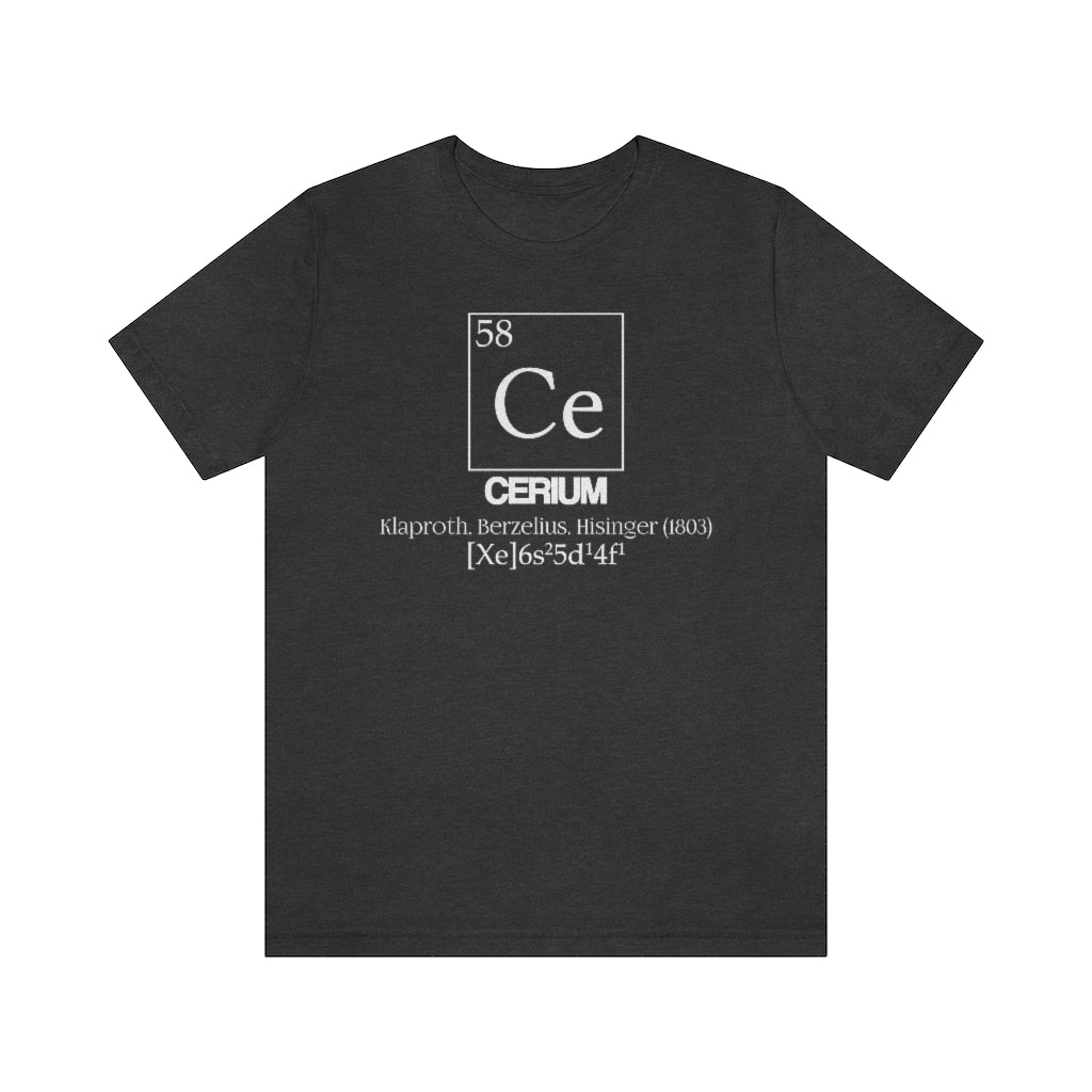 Cerium Element-58 T-Shirt, by Aardvark Dreams [Elementwear]