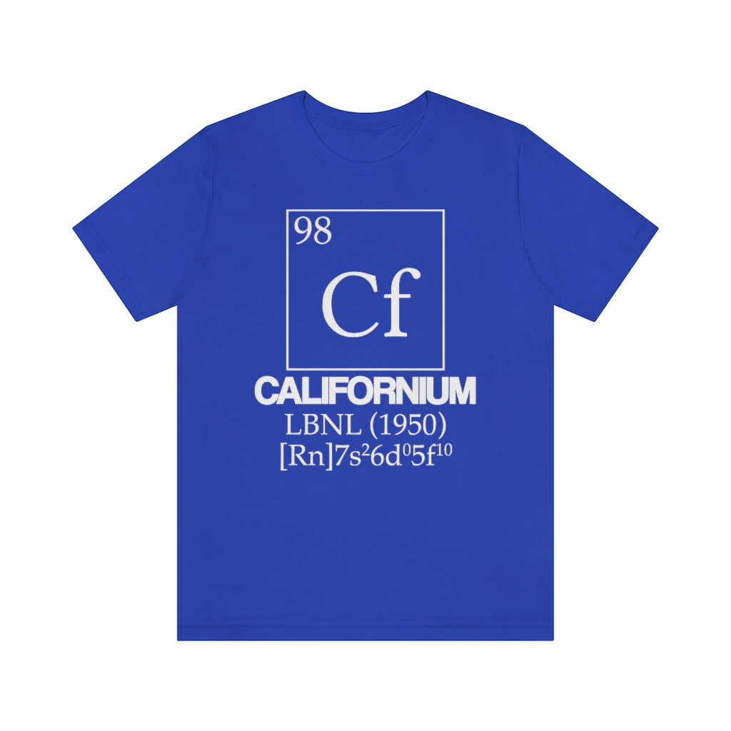 Californium Element-98 T-Shirt, by Aardvark Dreams [Elementwear]