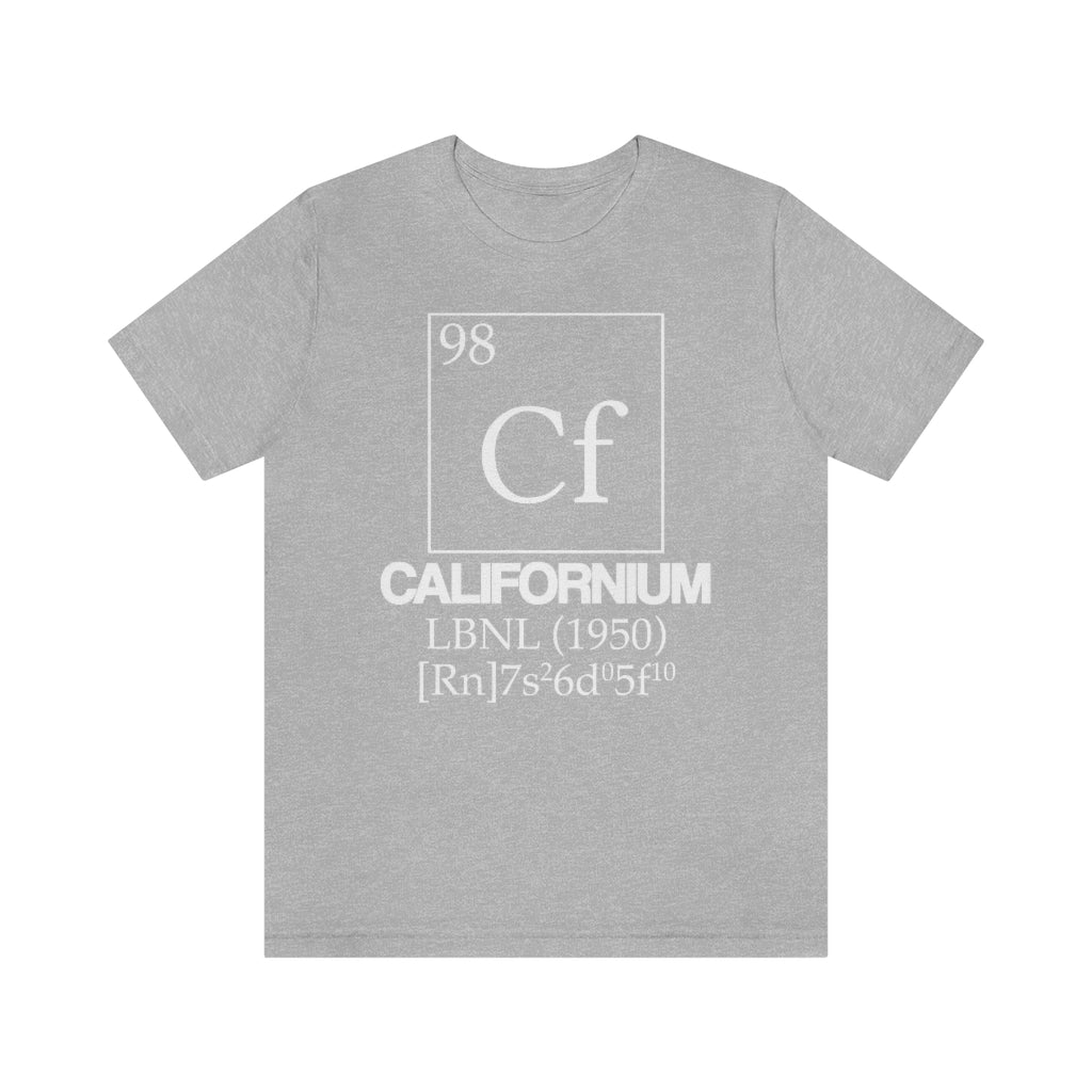 Californium Element-98 T-Shirt, by Aardvark Dreams [Elementwear]