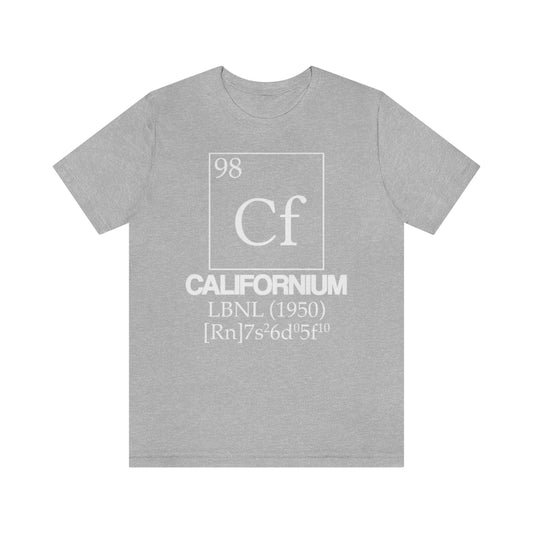 Californium Element-98 T-Shirt, by Aardvark Dreams [Elementwear]