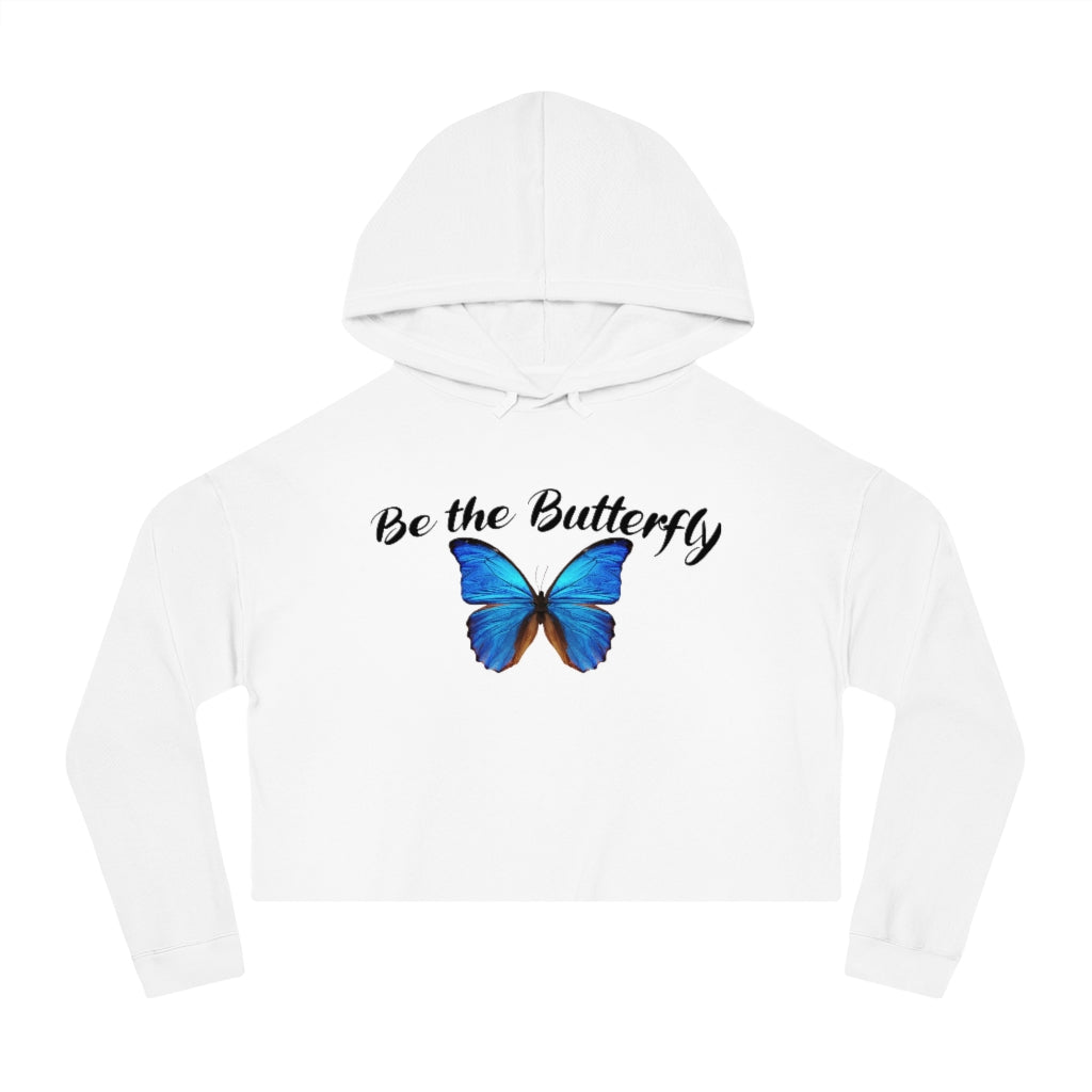 Be the Butterfly Women's Cropped Hoodie, by Aardvark Dreams