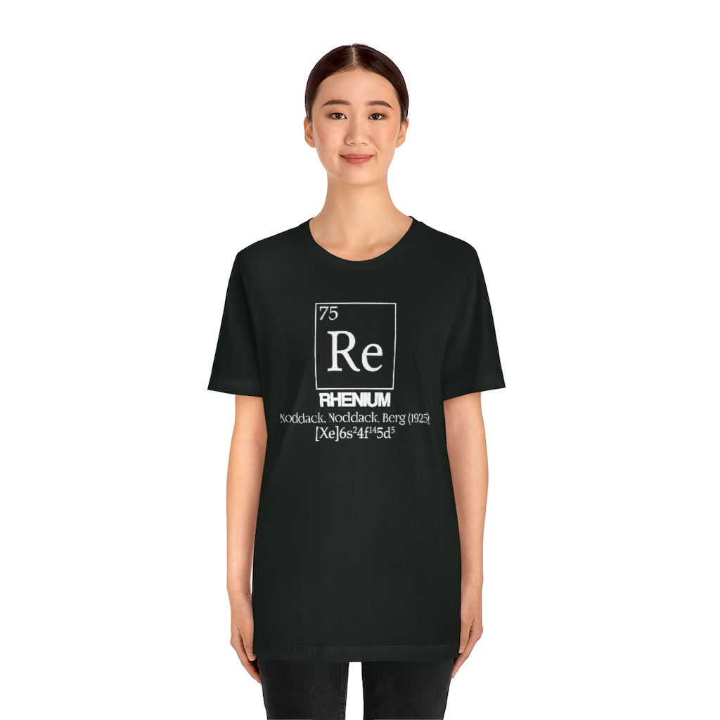 Rhenium Element-75 T-Shirt, by Aardvark Dreams [Elementwear]