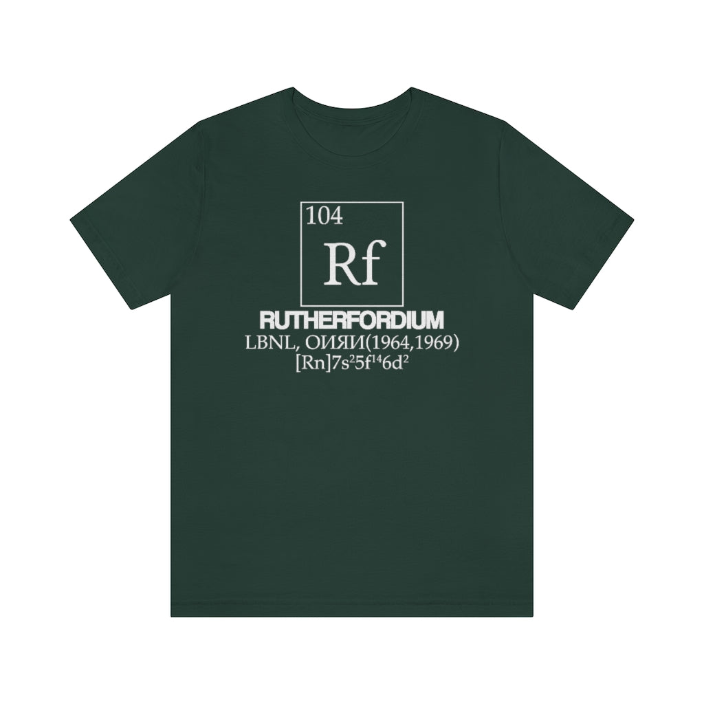 shirt chemistry element electron configuration periodic table science college university school rutherfordium