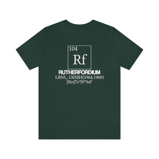 shirt chemistry element electron configuration periodic table science college university school rutherfordium