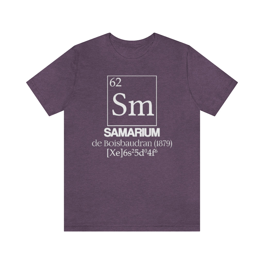 shirt chemistry element electron configuration periodic table science college university school samarium boisbaudran