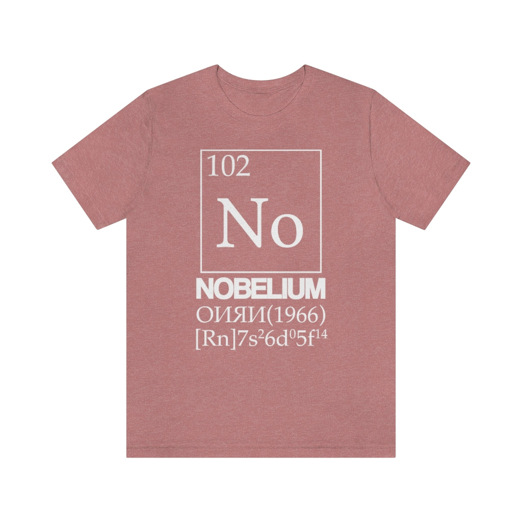 shirt chemistry element electron configuration periodic table science college university school nobelium