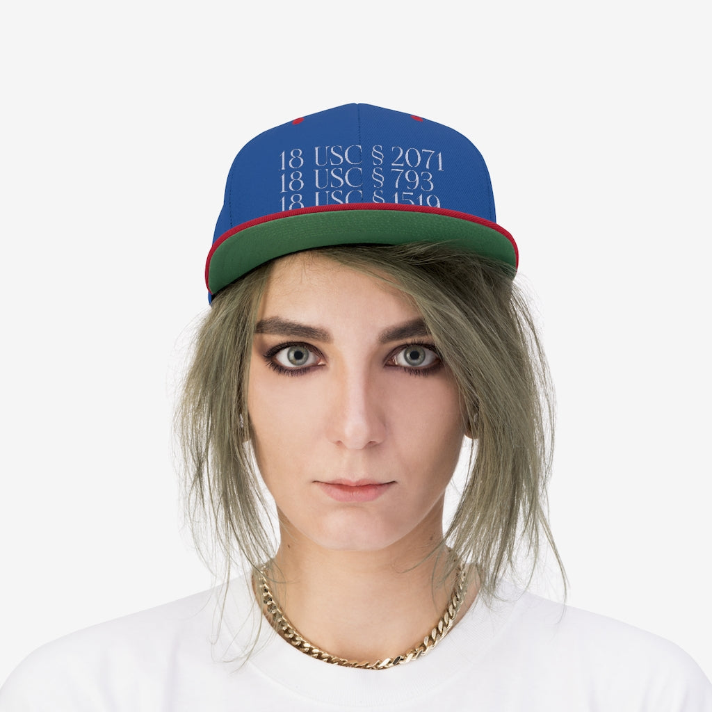 Espionage Act Search Warrant Unisex Flat Bill Hat