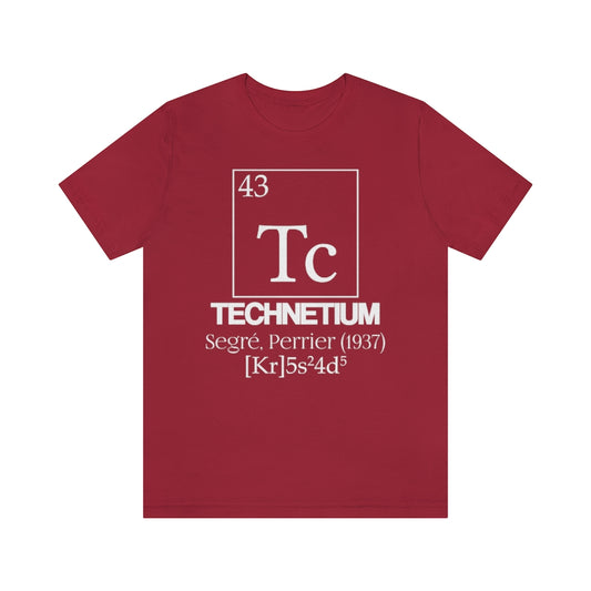 shirt chemistry element electron configuration periodic table science college university school technetium perrier technicium