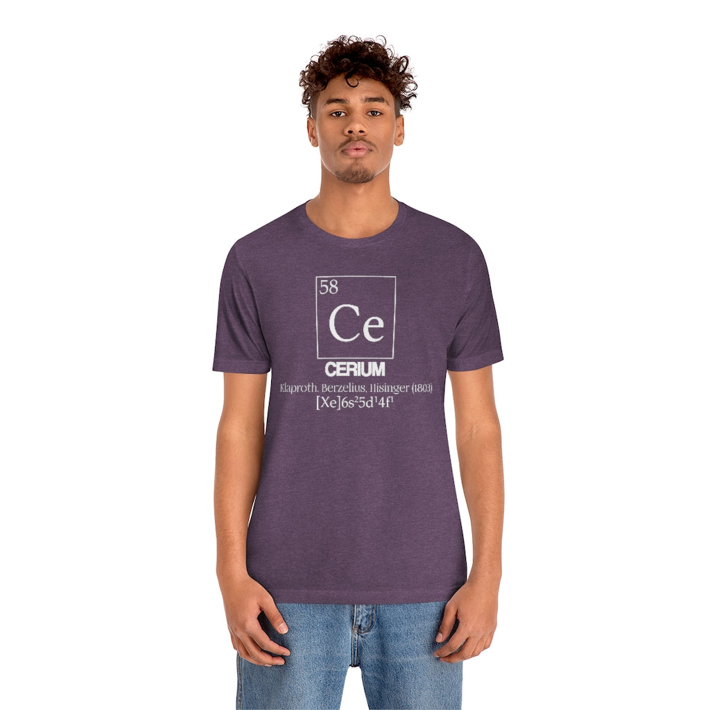 Cerium Element-58 T-Shirt, by Aardvark Dreams [Elementwear]