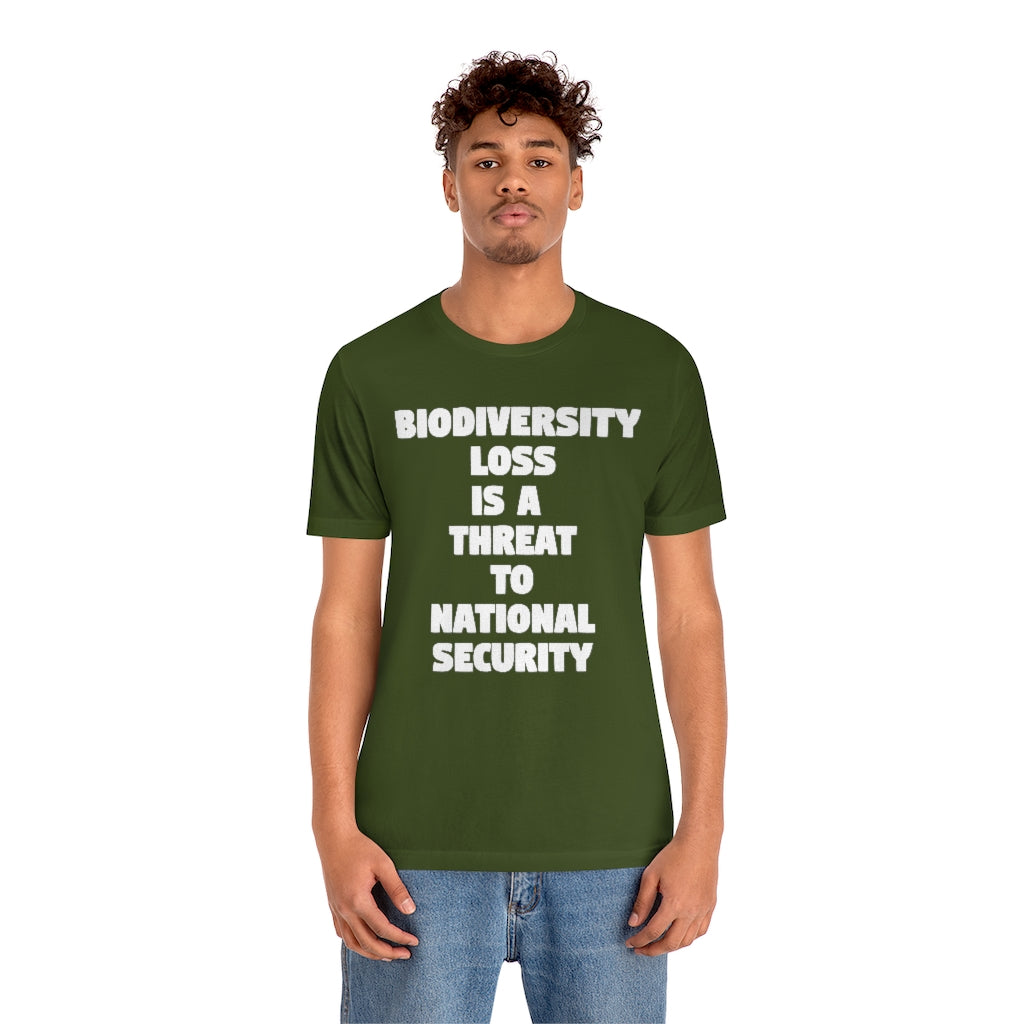 Biodiversity Loss is a Threat to National Security T-Shirt, by Aardvark Dreams