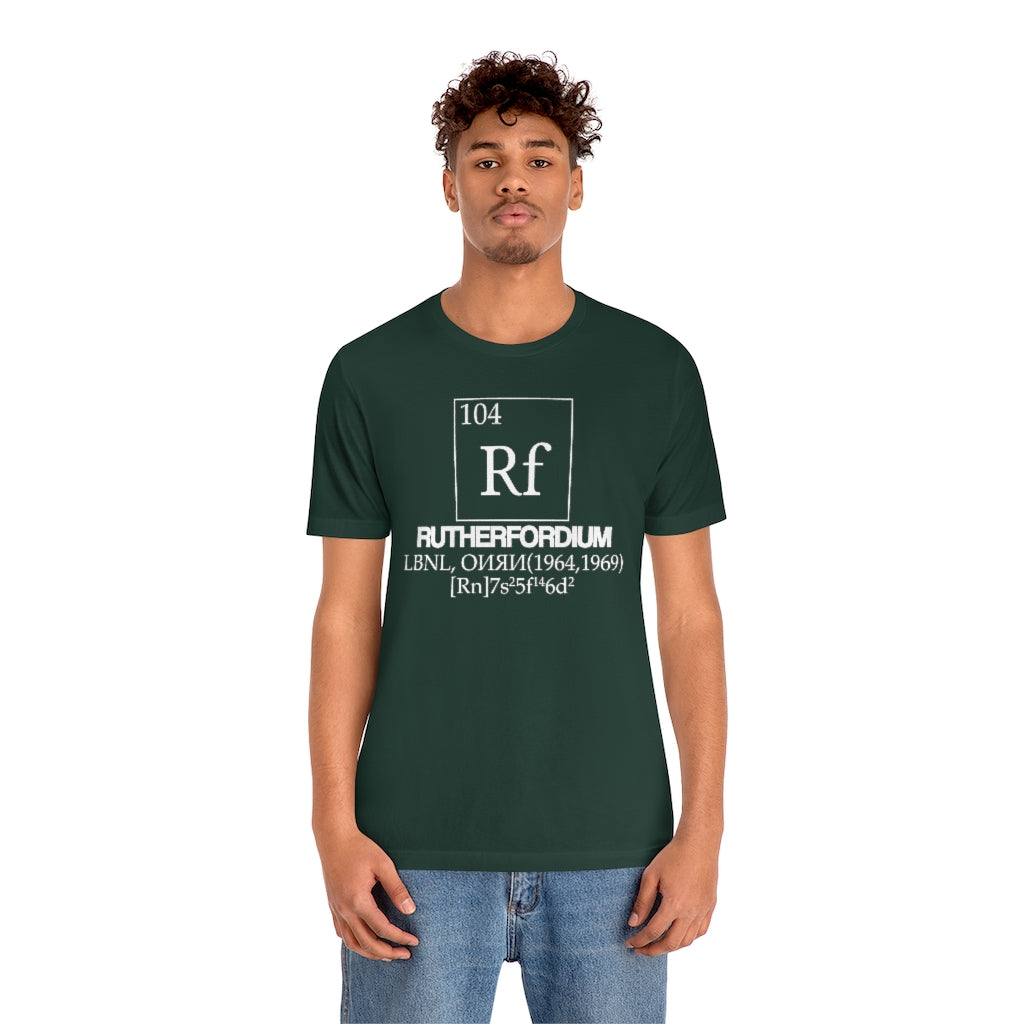 Rutherfordium Element-104 T-Shirt, by Aardvark Dreams [Elementwear]