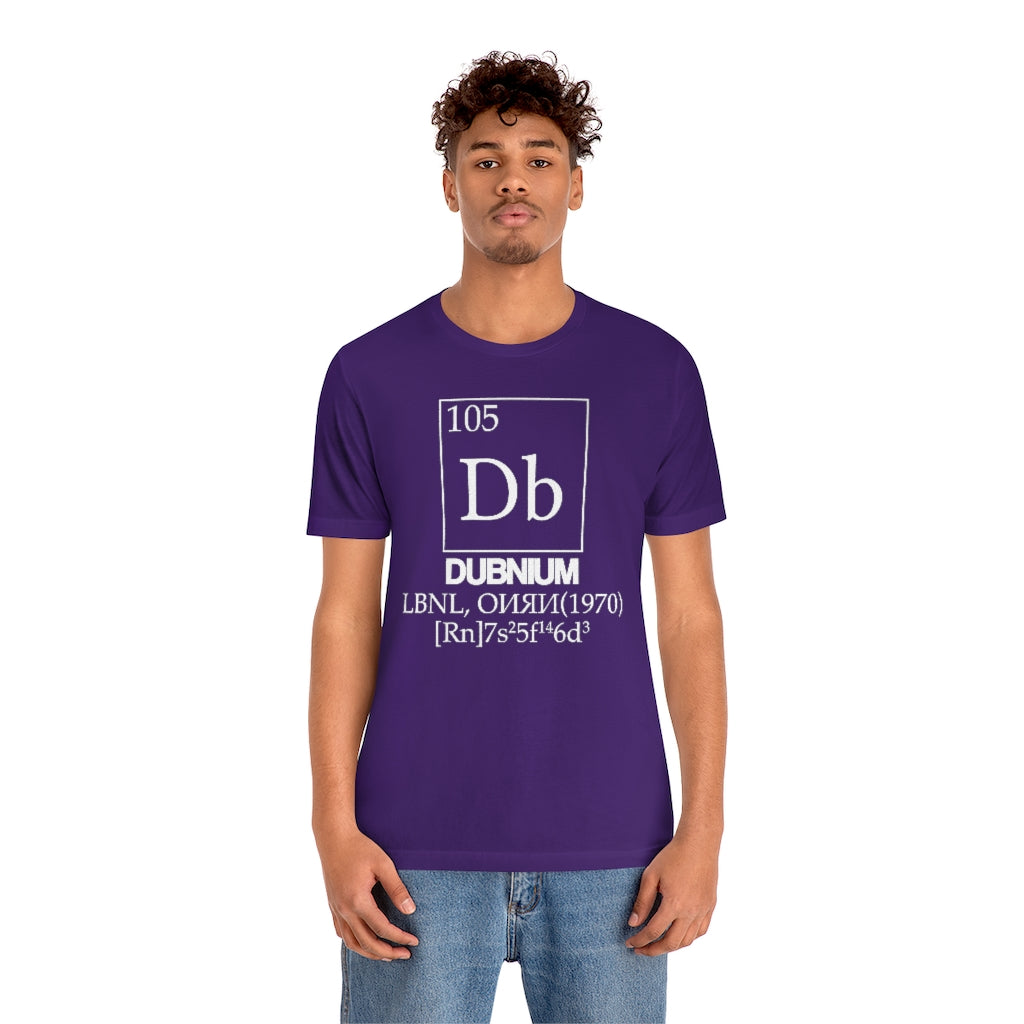 Dubnium Element-105 T-Shirt, by Aardvark Dreams [Elementwear]