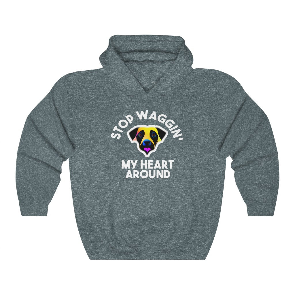 Stop Waggin' My Heart Around Hoodie, by Aardvark Dreams