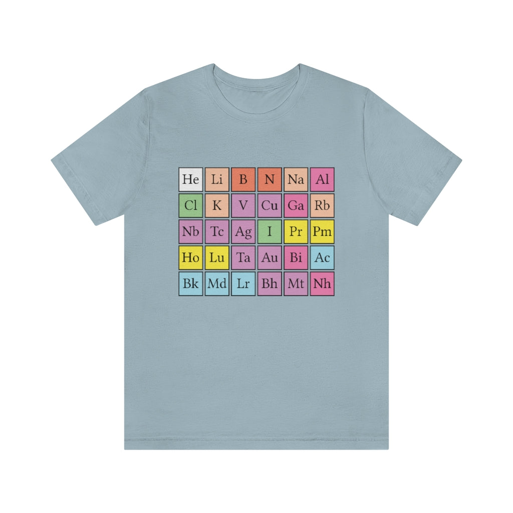 Prime Number Chemical Elements T-Shirt, by Aardvark Dreams