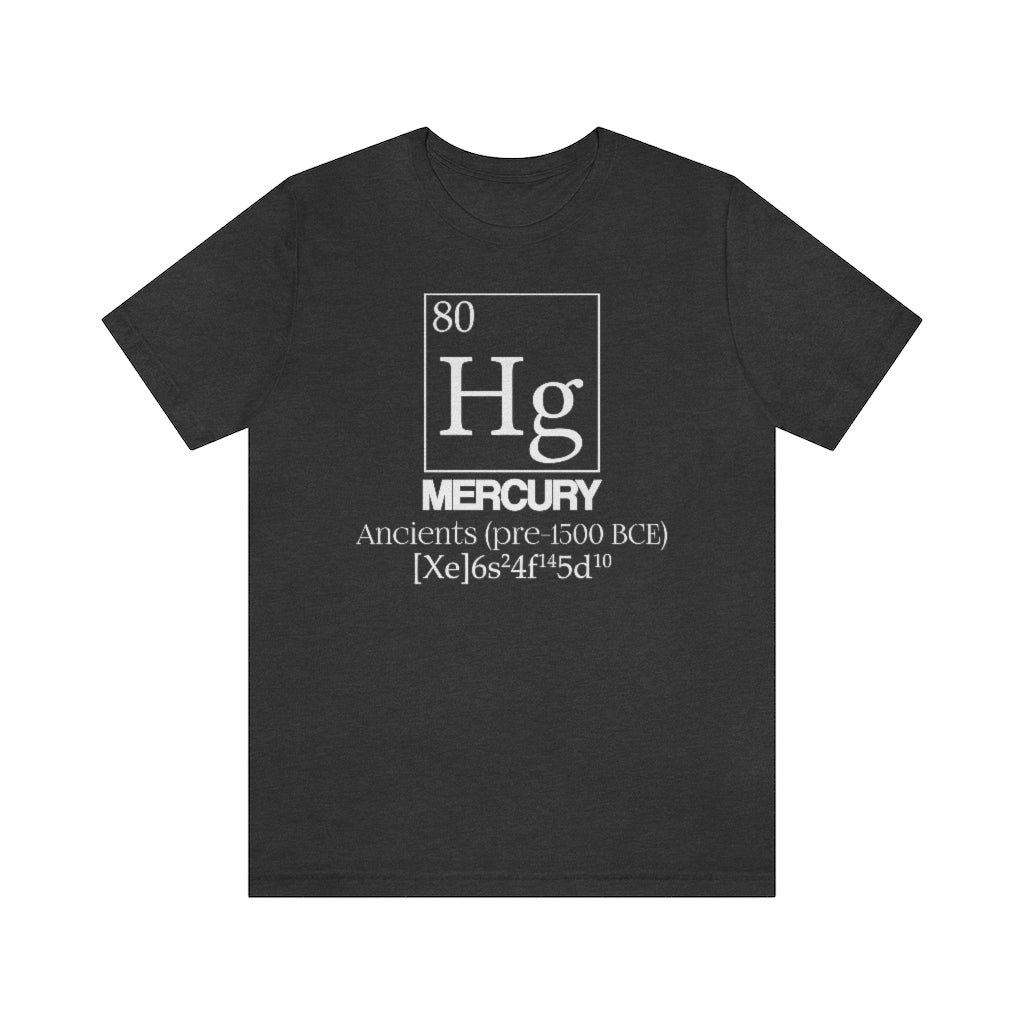 shirt chemistry element electron configuration periodic table science college university school mercury hydrargyrum