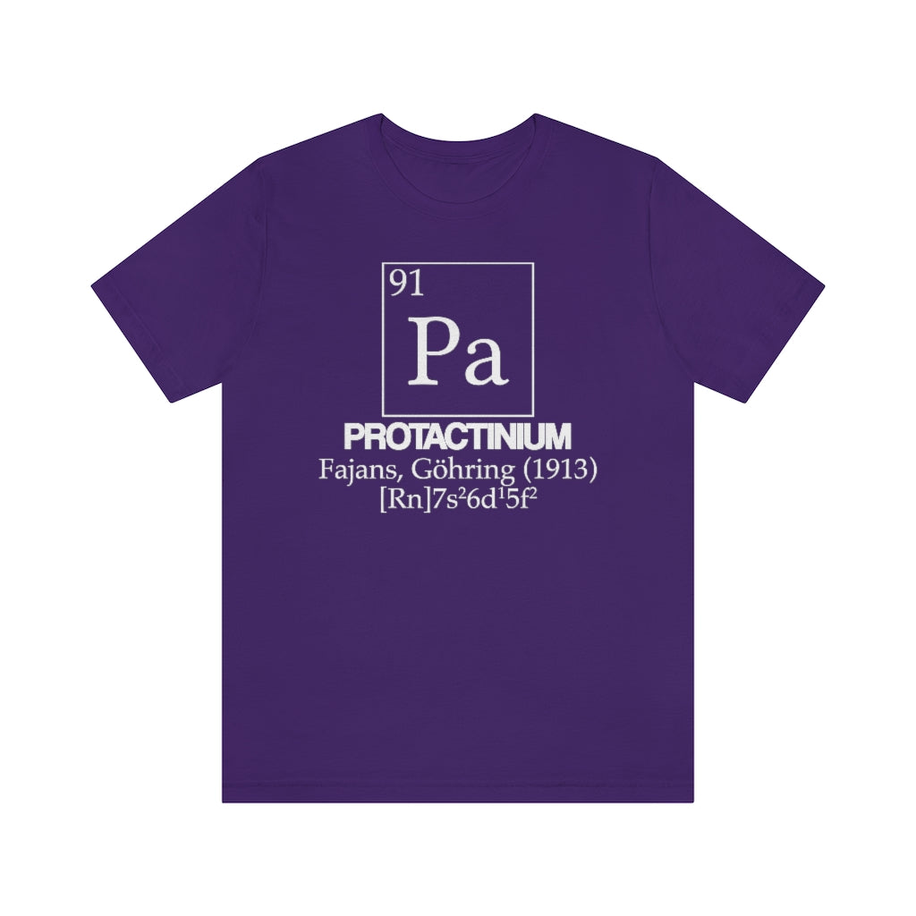 Protactinium Element-91 T-Shirt, by Aardvark Dreams [Elementwear]