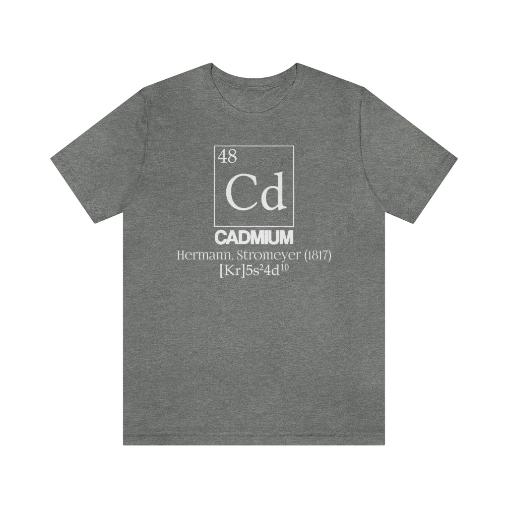  shirt chemistry element electron configuration periodic table cadmium cadmus