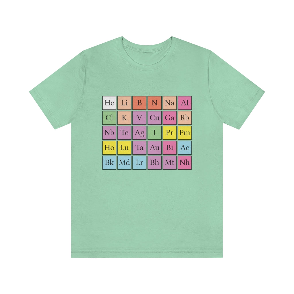 Prime Number Chemical Elements T-Shirt, by Aardvark Dreams