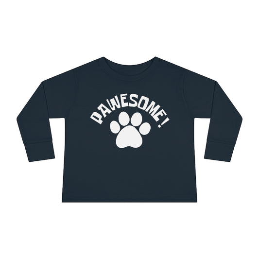 Pawesome! Toddler Long Sleeve T-Shirt kids shirt with Aardvark Dreams graphic design