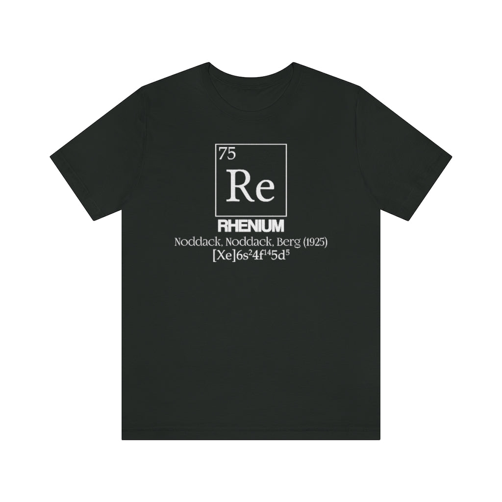 Rhenium Element-75 T-Shirt, by Aardvark Dreams [Elementwear]