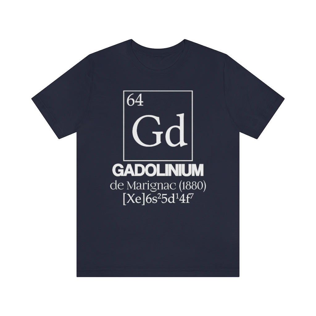 shirt chemistry element electron configuration periodic table science college university school gadolinium