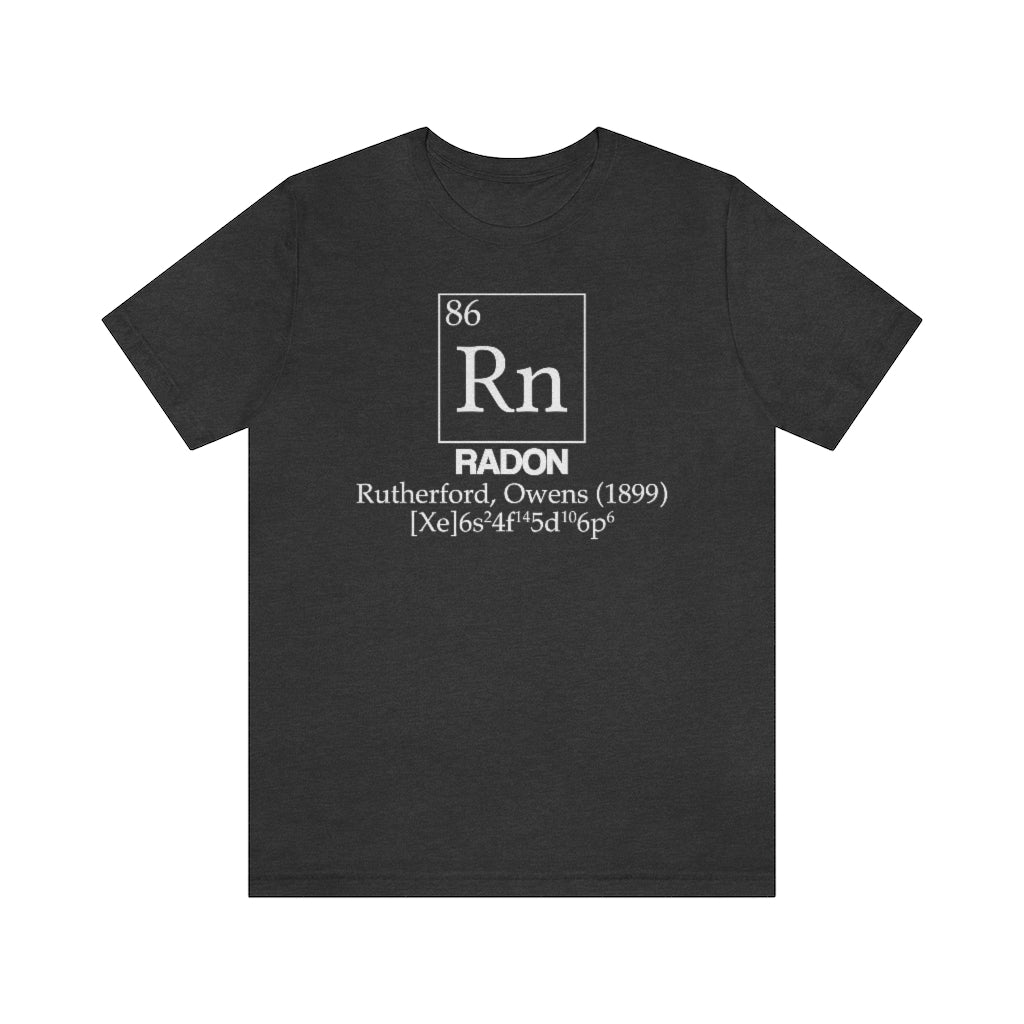 Radon Element-86 T-Shirt, by Aardvark Dreams [Elementwear]