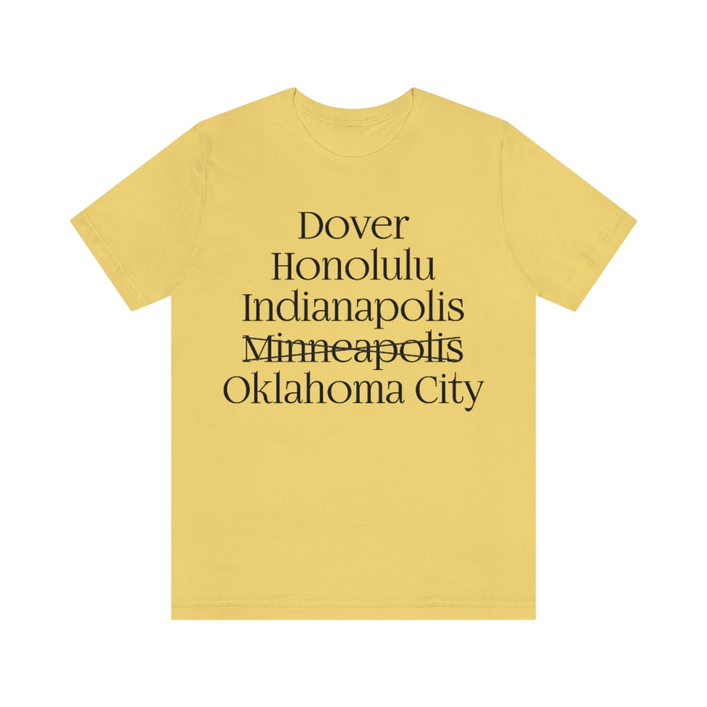 States and Capitals with Matching Letters T-Shirt Version 2