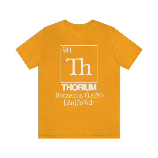 shirt chemistry element electron configuration periodic table science college university school thorium berzelius