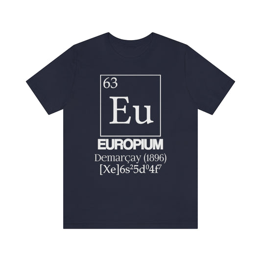 shirt chemistry element electron configuration periodic table science college university school europium