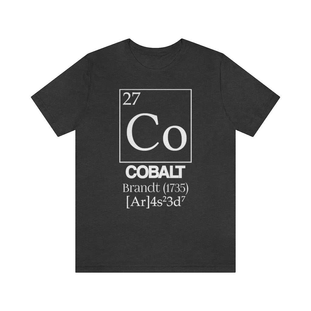 shirt chemistry element electron configuration periodic table science college university school cobalt