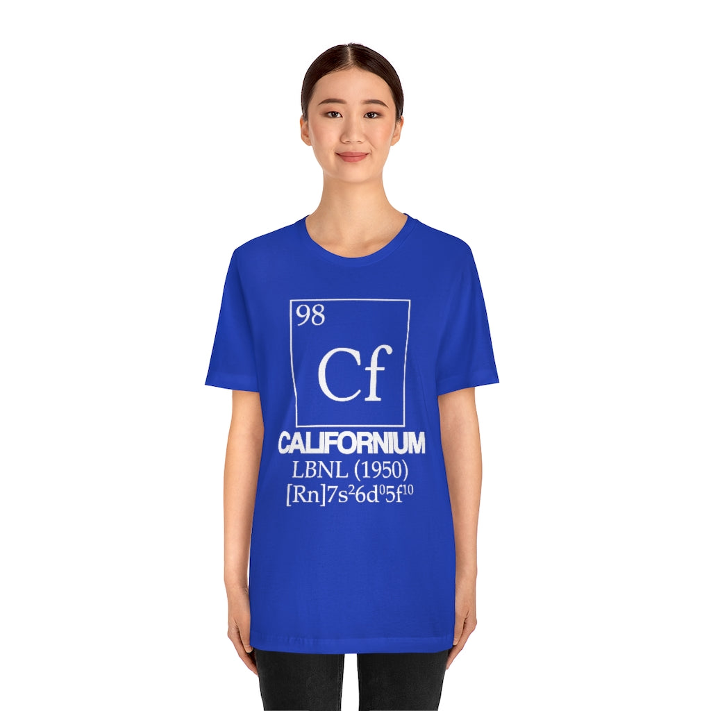 Californium Element-98 T-Shirt, by Aardvark Dreams [Elementwear]