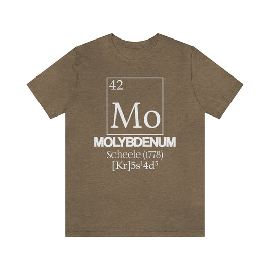 shirt chemistry element electron configuration periodic table science college university school molybdenum