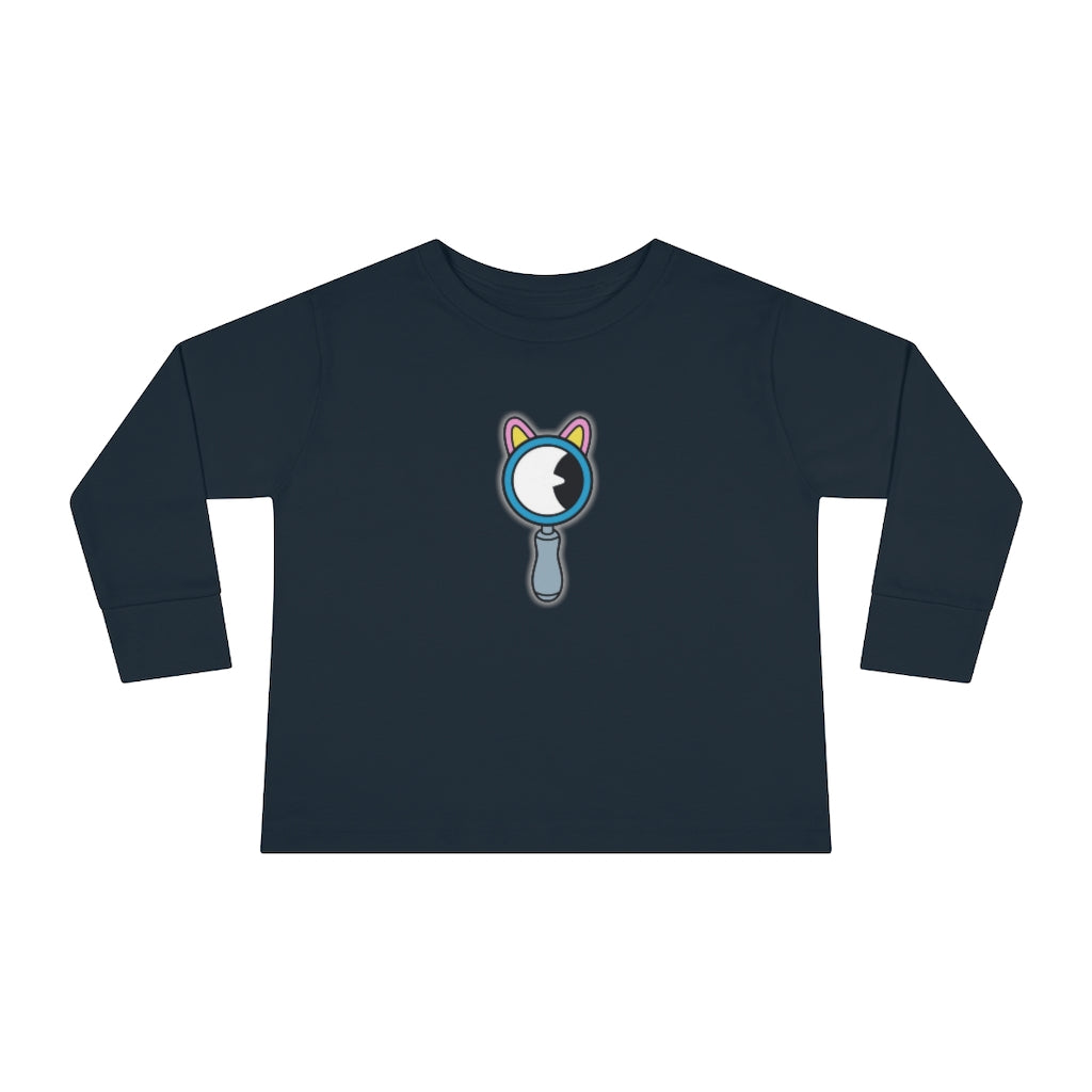 Creature Magnifying Glass Toddler Long Sleeve T-Shirt, by Aardvark Dreams