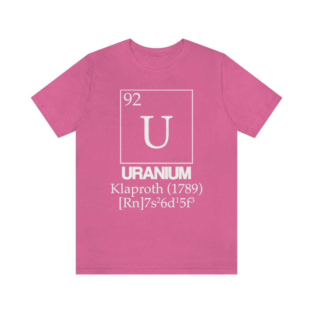 Uranium Element-92 T-Shirt, by Aardvark Dreams [Elementwear]