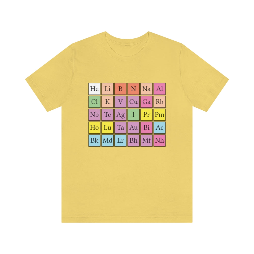 Prime Number Chemical Elements T-Shirt, by Aardvark Dreams