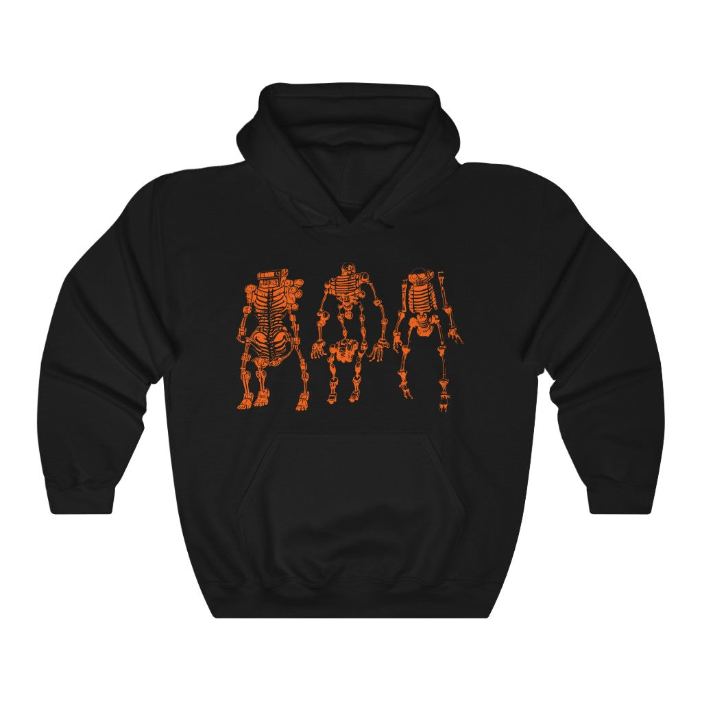 Halloween Hoodie Mutant Robot Skeletons, by Aardvark Dreams