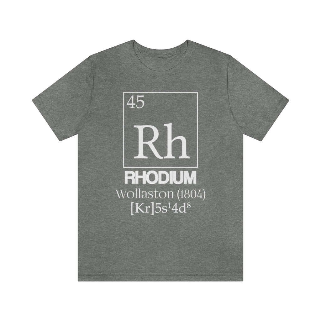 Rhodium Element-45 T-Shirt, by Aardvark Dreams [Elementwear]