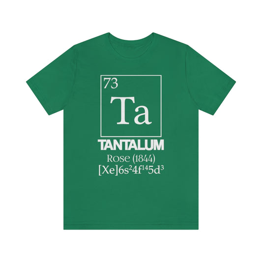 shirt chemistry element electron configuration periodic table science college university school tantalum