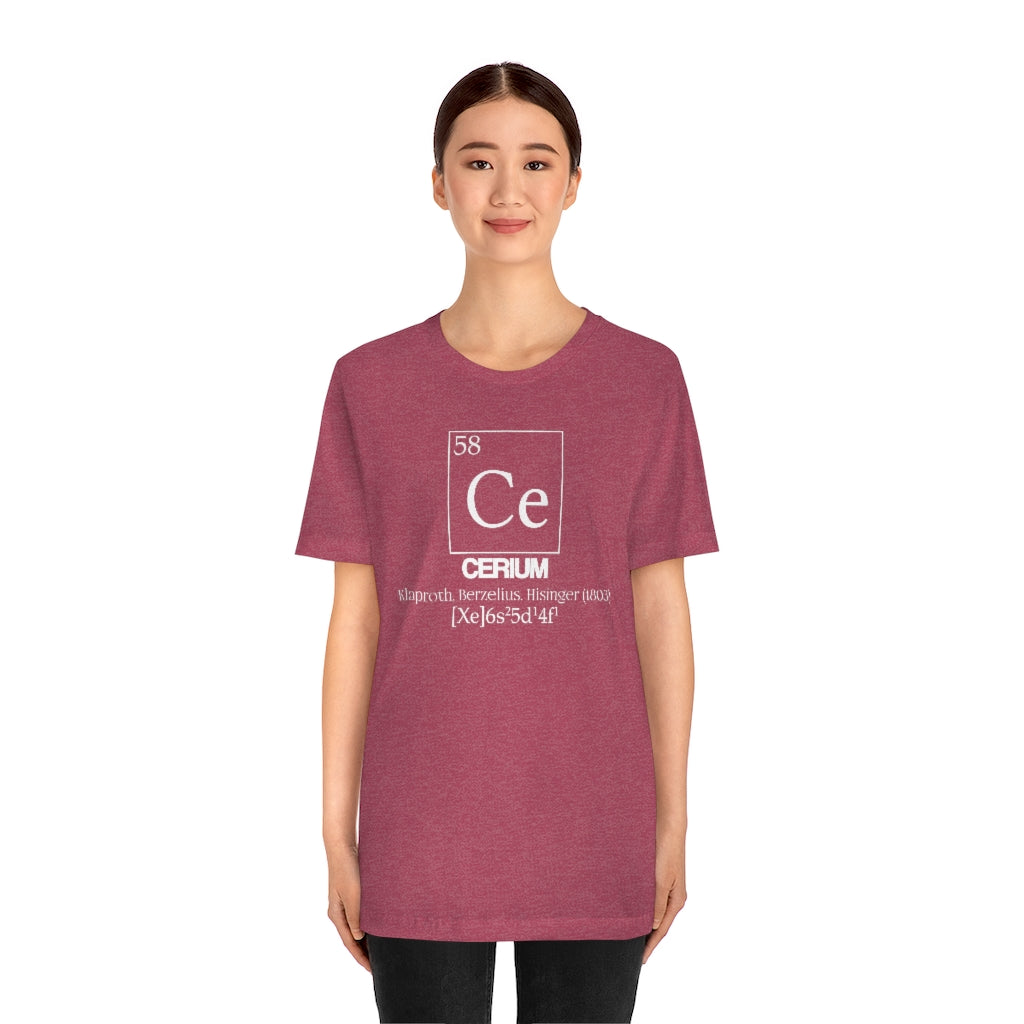 Cerium Element-58 T-Shirt, by Aardvark Dreams [Elementwear]