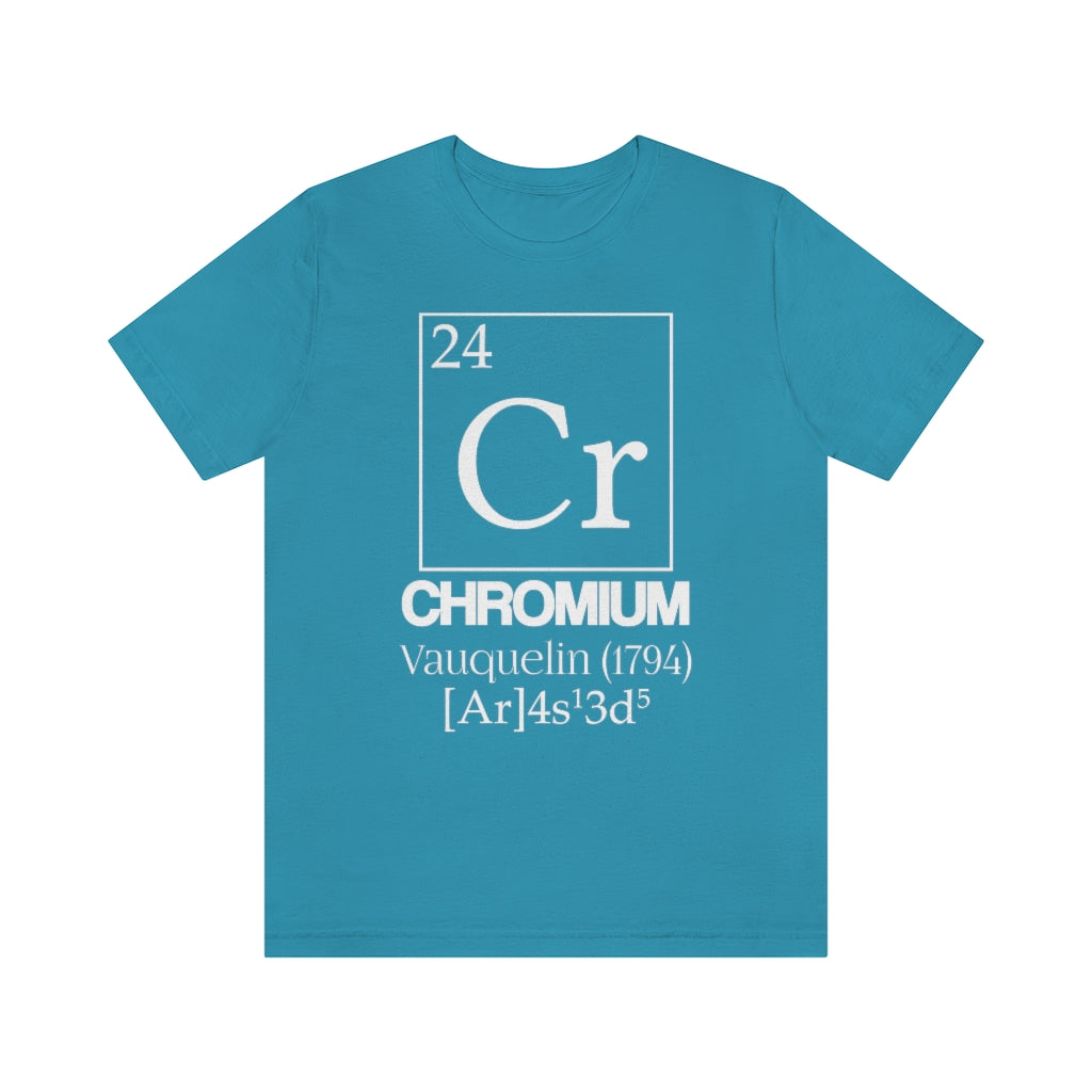 shirt chemistry element electron configuration periodic table science college university school chromium