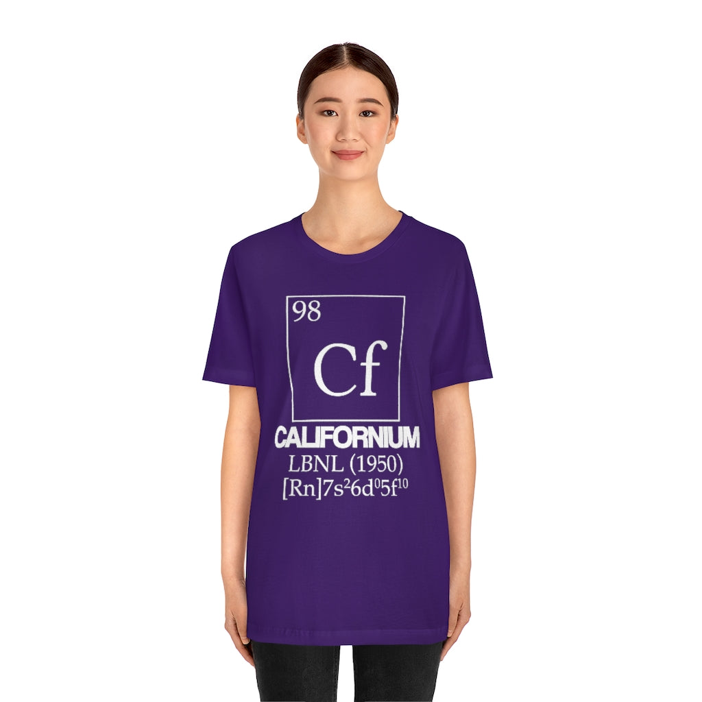 Californium Element-98 T-Shirt, by Aardvark Dreams [Elementwear]