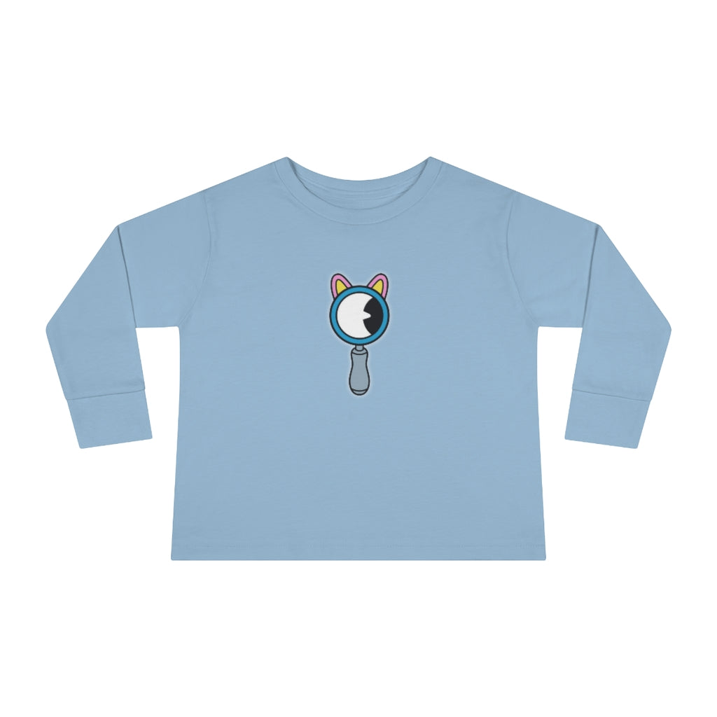 Creature Magnifying Glass Toddler Long Sleeve T-Shirt, by Aardvark Dreams