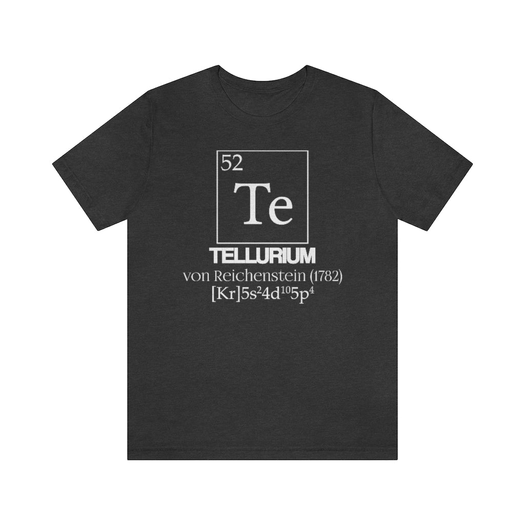 shirt chemistry element electron configuration periodic table science college university school tellurium telluride reichenstein