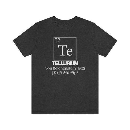 shirt chemistry element electron configuration periodic table science college university school tellurium telluride reichenstein