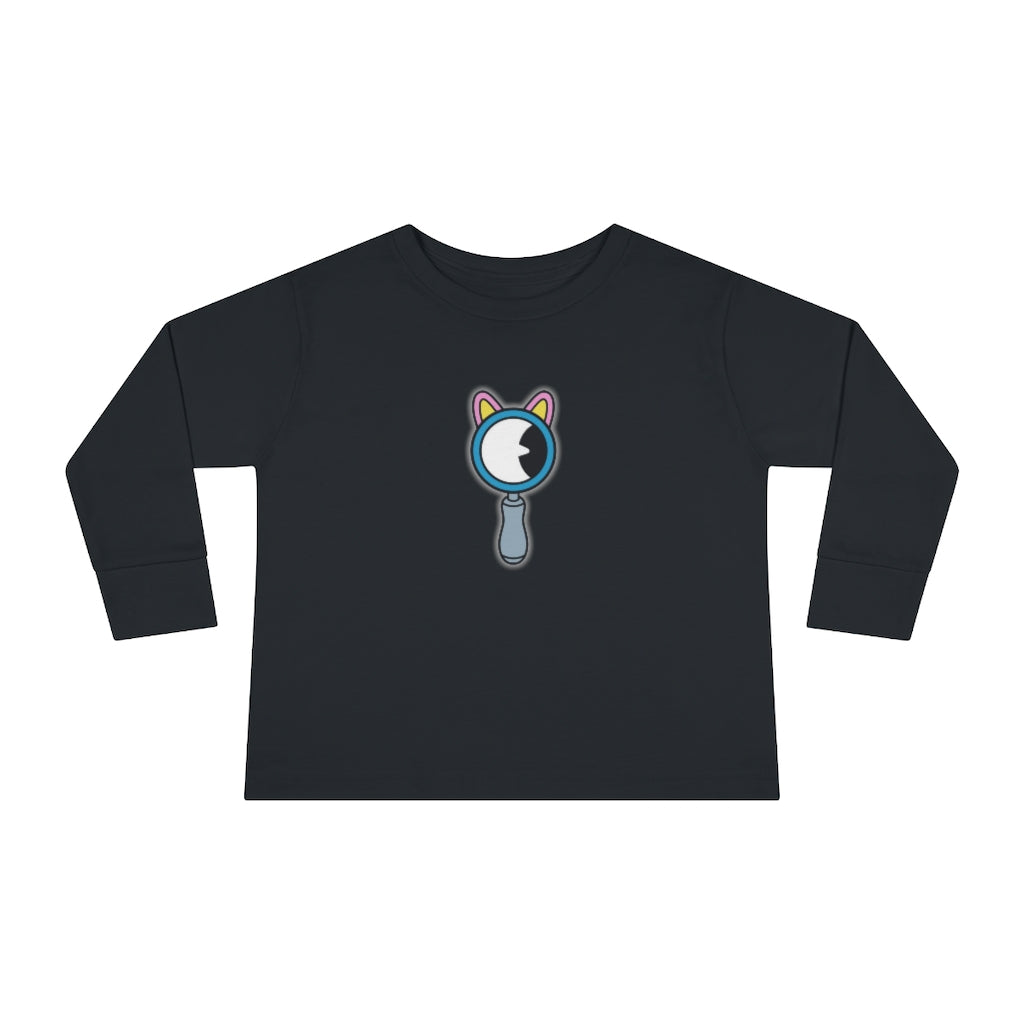 Creature Magnifying Glass Toddler Long Sleeve T-Shirt, by Aardvark Dreams