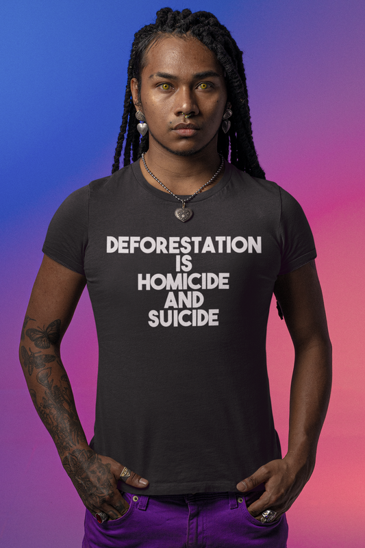 bella canvas shirt deforestation is homicide and suicide aardvark dreams climate change
