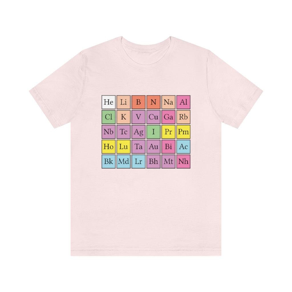 Prime Number Chemical Elements T-Shirt, by Aardvark Dreams