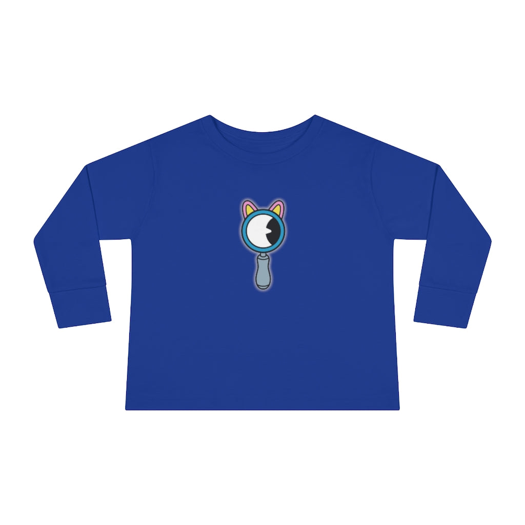 Creature Magnifying Glass Toddler Long Sleeve T-Shirt, by Aardvark Dreams