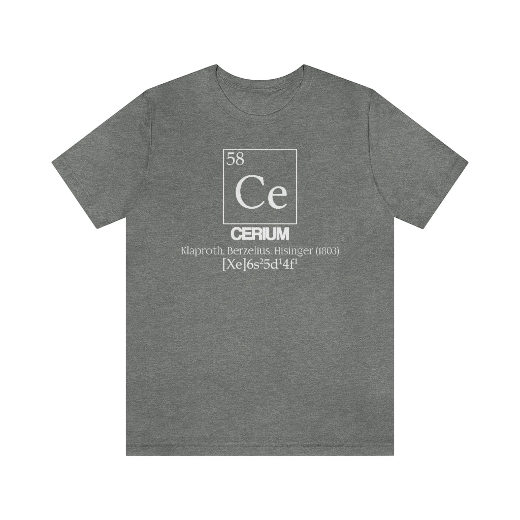 Cerium Element-58 T-Shirt, by Aardvark Dreams [Elementwear]